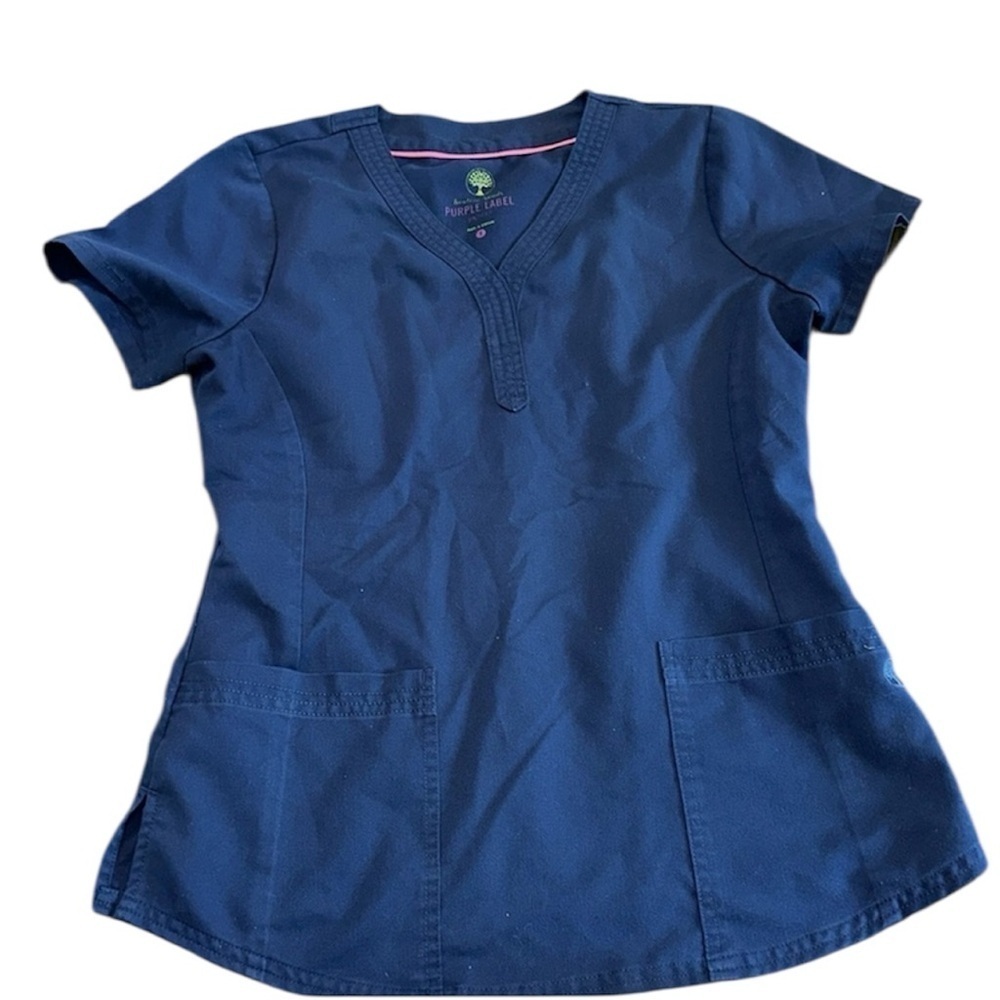 Healing Hands Navy Scrub top size small
